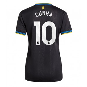 Manchester United Matheus Cunha #10 Jalkapallovaatteet Naisten Kolmaspaita 2025-26 Lyhythihainen